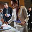 Así votó Claudia Sheinbaum: sin bolso, sin acordeón y bajo fuerte resguardo militar
