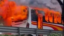 Motociclista muere tras choque e incendio en la autopista México-Querétaro