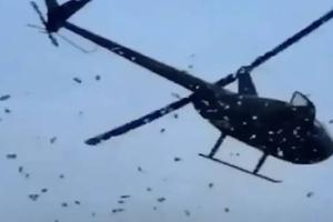 Millonario cumple su última voluntad: lanza 5 mil dólares desde un helicóptero en Detroit