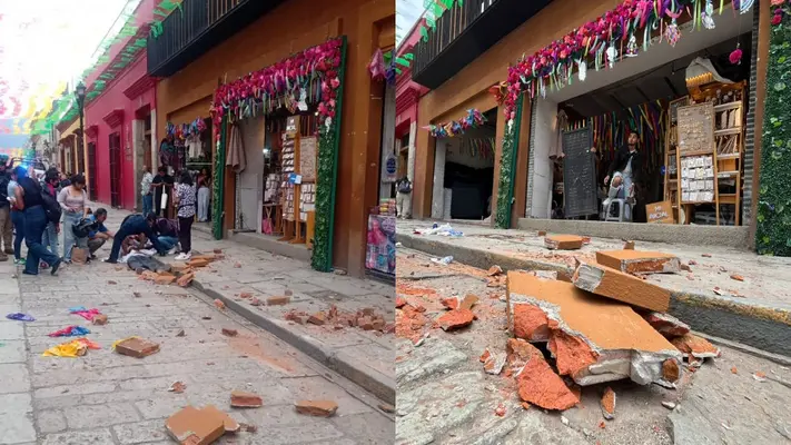 Sismo en Oaxaca: deja un herido, desgajes de cerros y cortes de energía momentáneos