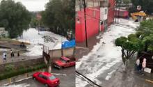 Se desborda presa en Naucalpan por lluvias; CDMX también está bajo el agua