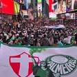 Times Square se tiñe de verde: afición del Palmeiras lleva el espíritu del Mundial de Clubes a Nueva York