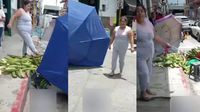 Lady Elotes: la mujer que destrozó un puesto ambulante en Veracruz y encendió las redes