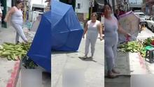 Lady Elotes: la mujer que destrozó un puesto ambulante en Veracruz y encendió las redes