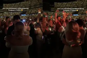 Momento romántico se roba cámara en concierto de Coldplay en medio del escándalo de Andy Byron