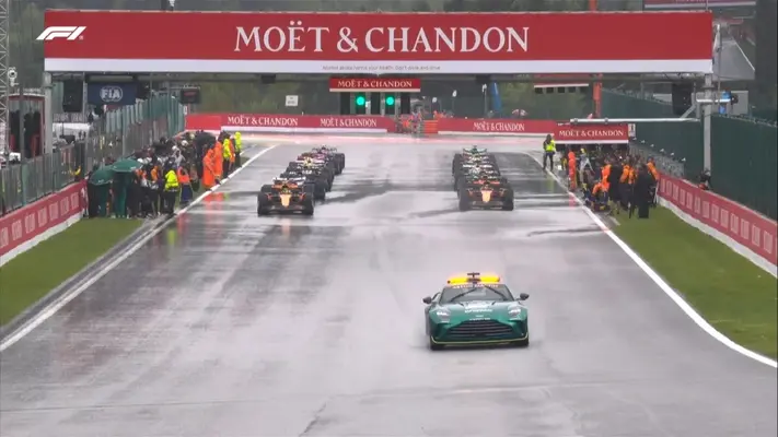 ¡Bandera roja! Se suspende el inicio del Gran Premio de Bélgica