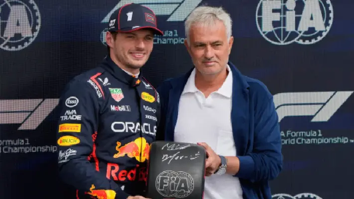 'The Special One' con 'Mad-Max': La reunión entre el entrenador luso y el piloto tras su pole position