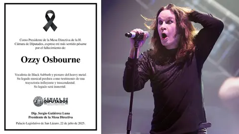 ¡No es broma! Cámara de Diputados publica esquela por Ozzy Osbourne