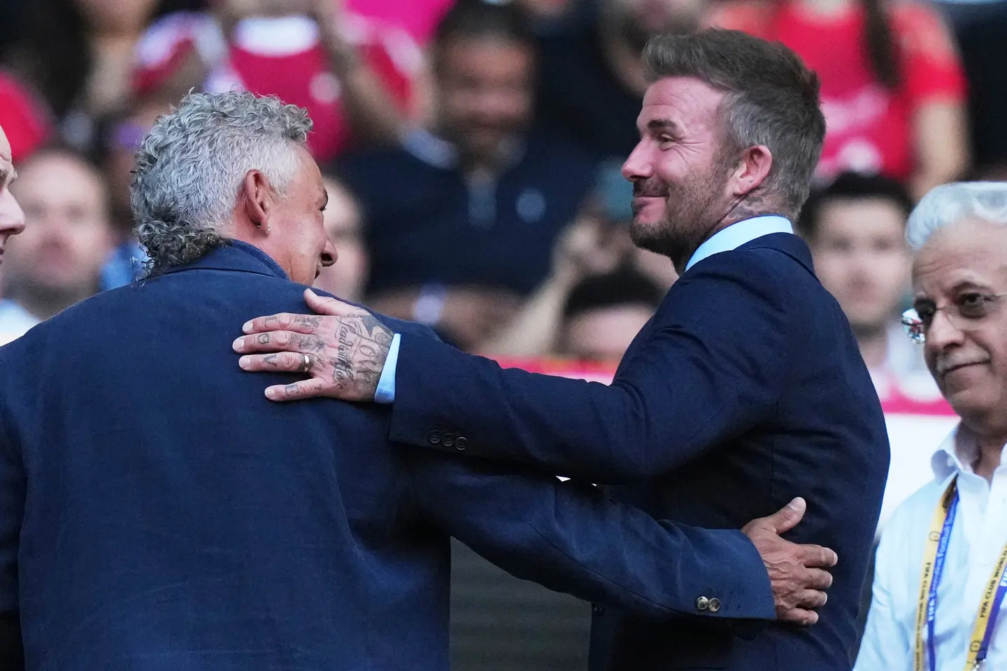 David Beckham como parte de las figuras invitadas en el público | AP