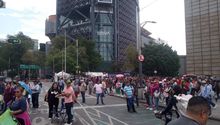 CNTE instala plantón en Reforma y amenaza con quedarse hasta septiembre