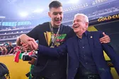 Javier Aguirre festeja el título de la Copa Oro 2025 bailando