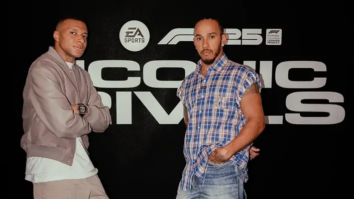 ¡Colaboración de GOATS! Hamilton y Mbappé se juntaron en un evento de la EA Sports