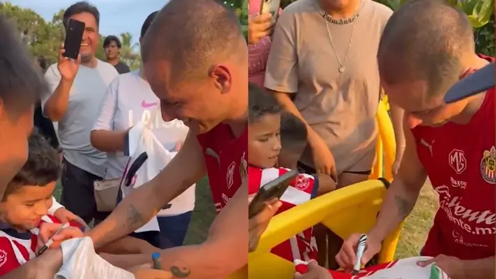 Chicharito se roba el show con Chivas por gesto con aficionados en Colima