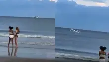 VIDEO: el aterrador instante en que una avioneta cae al mar con turistas presentes