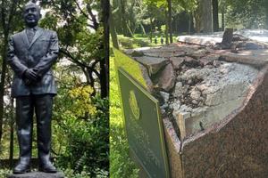 Estatua de Felipe Calderón es derribada en Los Pinos ¡Estos fueron los motivos!