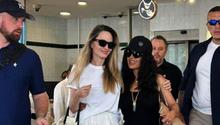 VIDEO: Papá se encuentra a Angelina Jolie y Salma Hayek en café de Veracruz… y lo presume a su familia