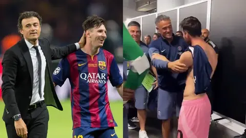 Luis Enrique y su emotivo reencuentro con exjugadores del Barcelona