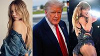 Trump defiende a Sydney Sweeney y critica a Taylor Swift: “No la soporto”