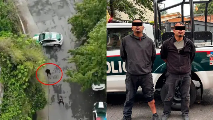 VIDEO: Así atraparon, con un dron, a dos hombres que robaban casa en CDMX