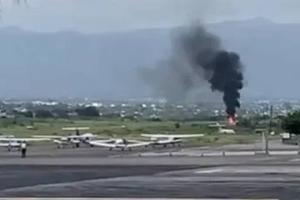 VIDEO: Falla al aterrizar: aeronave se accidenta en aeropuerto de Cuernavaca