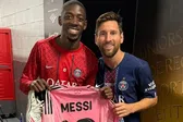 Dembélé dedica emotivo mensaje a Messi tras recibir su jersey