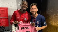 Dembélé dedica emotivo mensaje a Messi tras recibir su jersey
