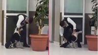 VIDEO: Conmueve guardia del IMSS por rescatar a perrito de las fuertes lluvias
