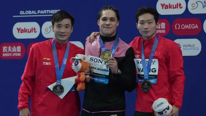¡Oro para Osmar Olvera! El mexicano gana en trampolín 3m en el Mundial de Singapur