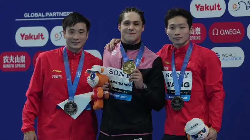 ¡Oro para Osmar Olvera! El mexicano gana en trampolín 3m en el Mundial de Singapur
