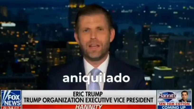 Hijo de Donald Trump advierte que “México sería aniquilado en segundos”, si ataca a EE.UU.