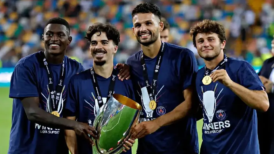 Cuatro nombres que marcan la historia del PSG: Nuno Mendes, Vitinha, Gonçalo Ramos y João Neves