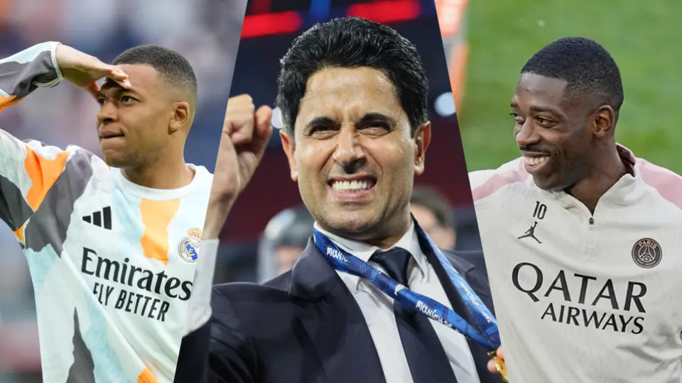 Al-Khelaifi revela que Mbappé lo felicitó por ganar la Champions; además pide Balón de Oro para Dembélé