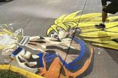México Mágico: Artistas convierten mancha de pintura en el asfalto en obra de arte de Dragon Ball