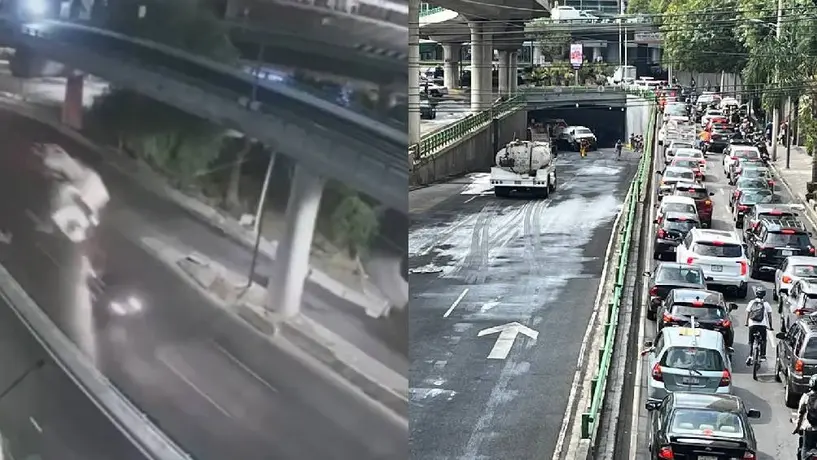 VIDEO: Pipa cargada con combustible vuelca en Periférico y colapsa la vialidad