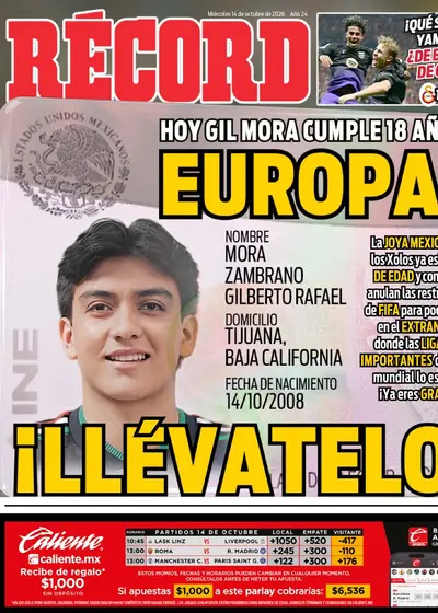 Portada RÉCORD 14 octubre 2026