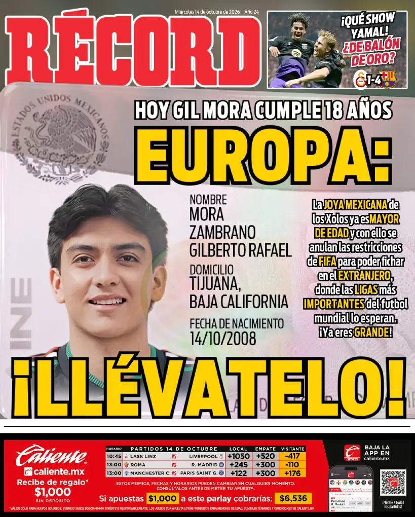 Portada RÉCORD 14 octubre 2026