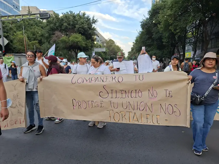 La marcha de trabajadores del IMSS-Bienestar comenzará a las 8:00 de la mañana en la alcaldía Álvaro Obregón./ X: @gloriaalcocer