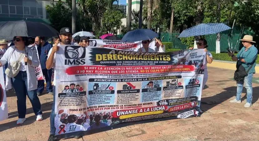 Organizaciones sindicales del IMSS-Bienestar realizarán una nueva protesta para exigir mejores condiciones laborales./ X: @adiscusion