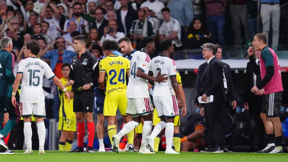 Vinicius Jr tras su expulsión en el partido de Real Madrid contra Villarreal | AP