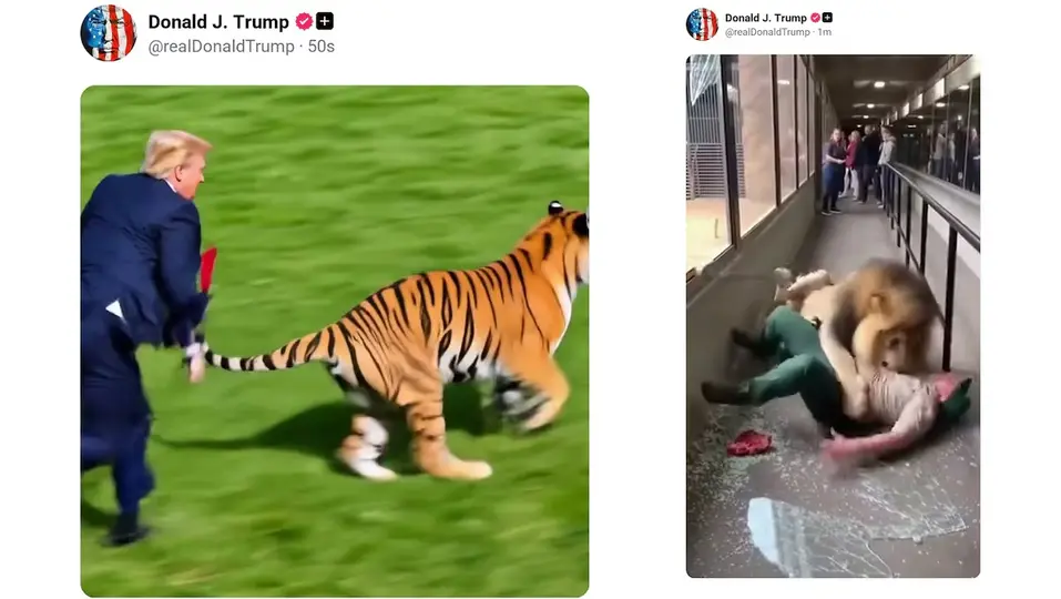 La publicación de Trump provocó críticas de usuarios en redes sociales./@truthsocial