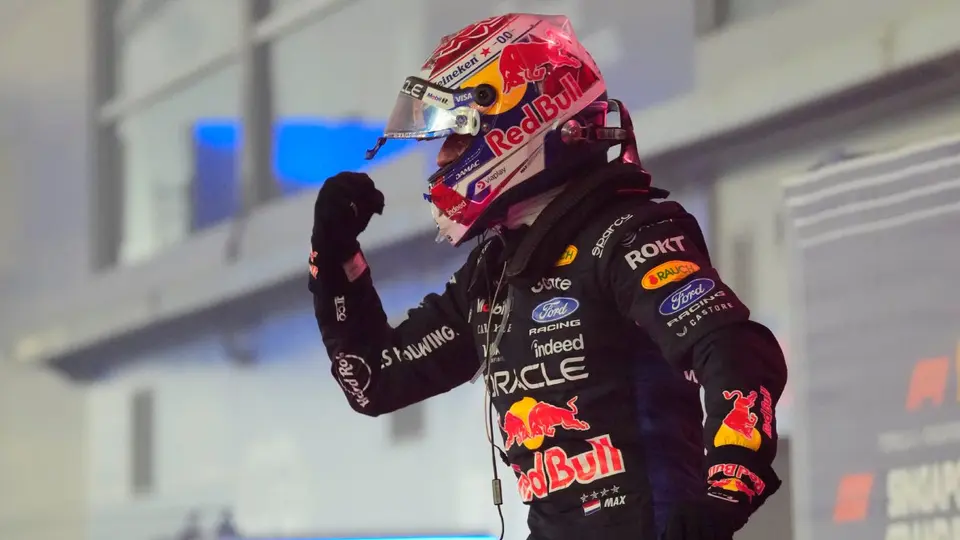 Max Verstappen celebra en el Gran Premio de Singapur | AP