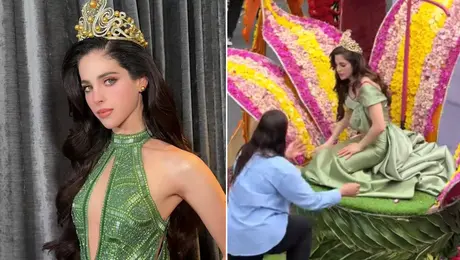 ¿Qué le pasó a Fátima Bosch? Se desploma durante desfile en Ecuador / VIDEO