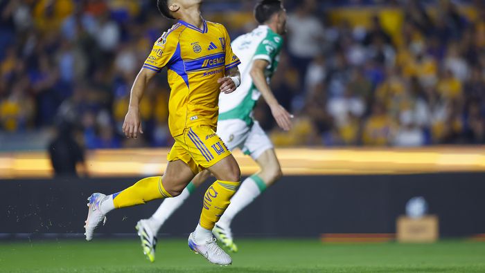 Rómulo Zwarg en lamento en el partido ante Santos Laguna | IMAGO 7