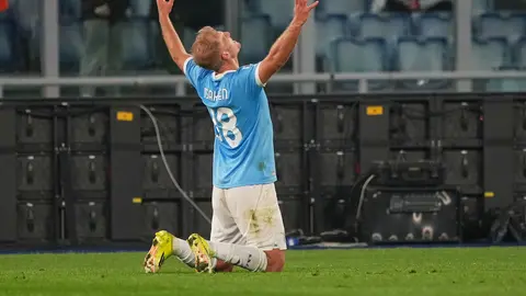 Gustav Isaksen en celebración de gol | AP