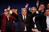 Joan Laporta festeja con bailecito haber ganado las elecciones para presidente del Barcelona