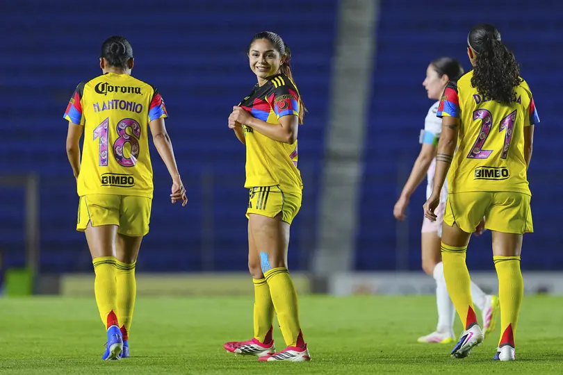 Jana Gutiérrez en celebración con América en el partido ante León | IMAGO 7