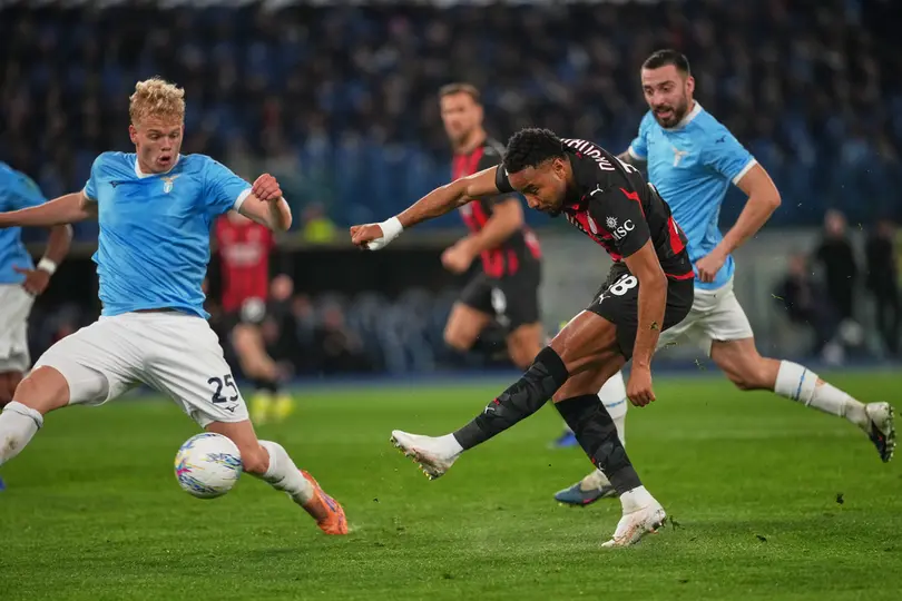 Christopher Nkunku durante el partido entre AC Milan y Lazio | AP