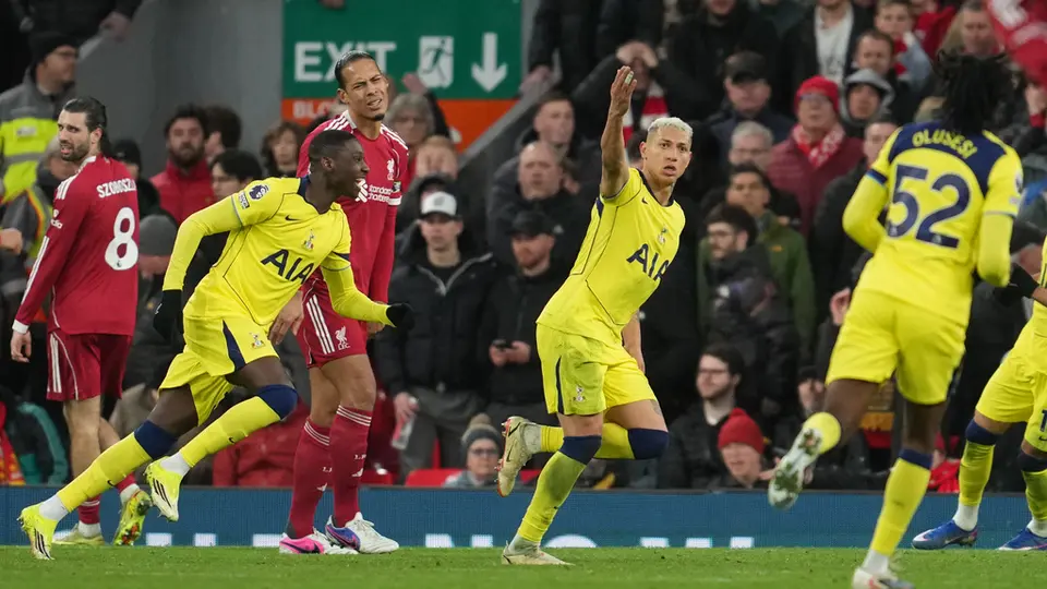 Richarlison en el Liverpool vs. Tottenham Hotspur, compromiso de la Premier League | AP