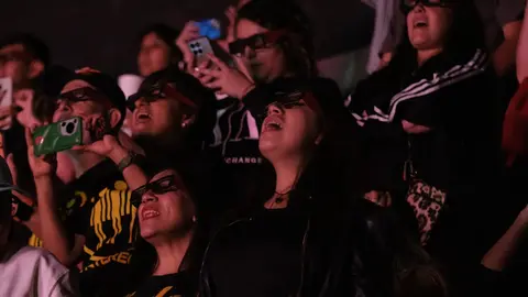 Los visuales en 3D fueron pocos, pero la gente los disfrutó al ritmo de las canciones de los argentinos / Cortesía OCESA - Liliana Estrada