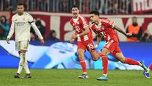 Luis Díaz celebra en el partido de Bayern Munich contra Real Madrid en la Champions League | AP
